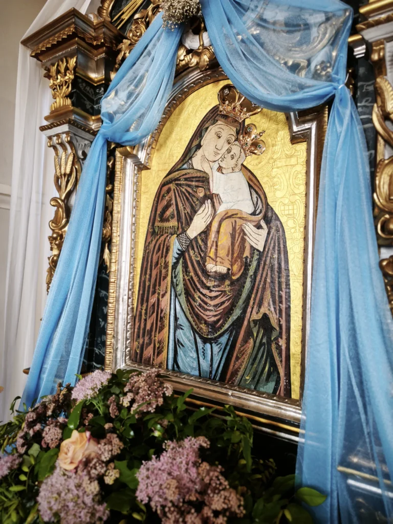 Detail zázračnej ikony Presvätej Bohorodičky v Šašovej